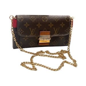 LOUIS VUITTON
LV Monogram Coated Canvas Elysee Wallet Crossbody Authentic